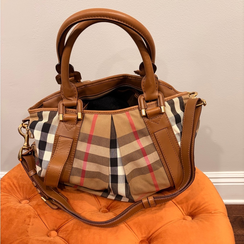 Burberry Classic Brown Plaid Handbag